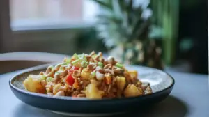 Фото блюда: Тайский рис с ананасом и кешью