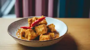 Фото блюда: Тофу в соусе кунг пао с кукурузным крахмалом