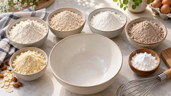Пшеничная, рисовая, овсяная, гречневая и миндальная мука