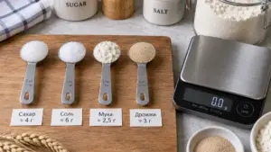 Статья: Сколько граммов в чайной ложке: таблица продуктов