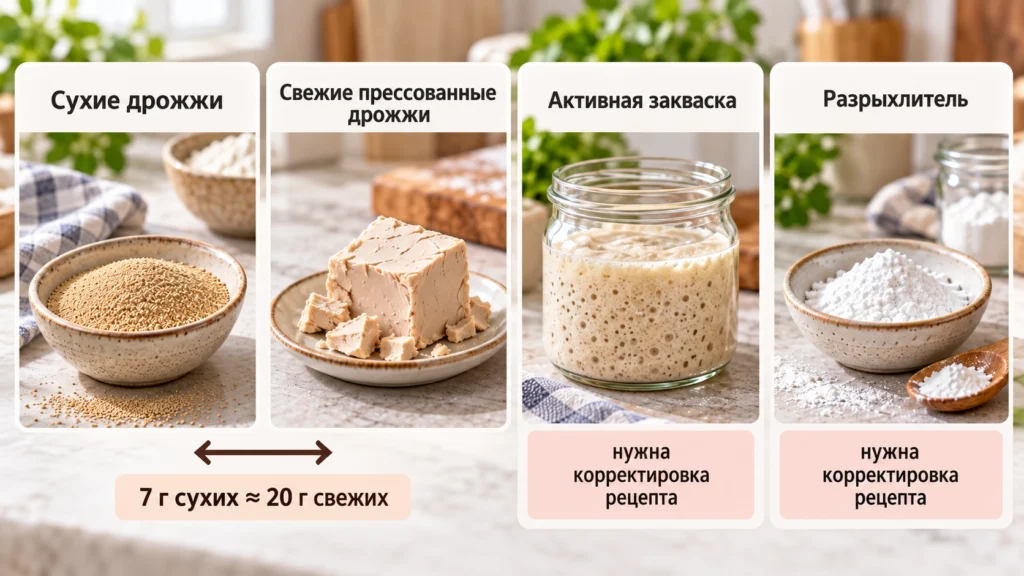 Чем заменить сухие дрожжи в тесте